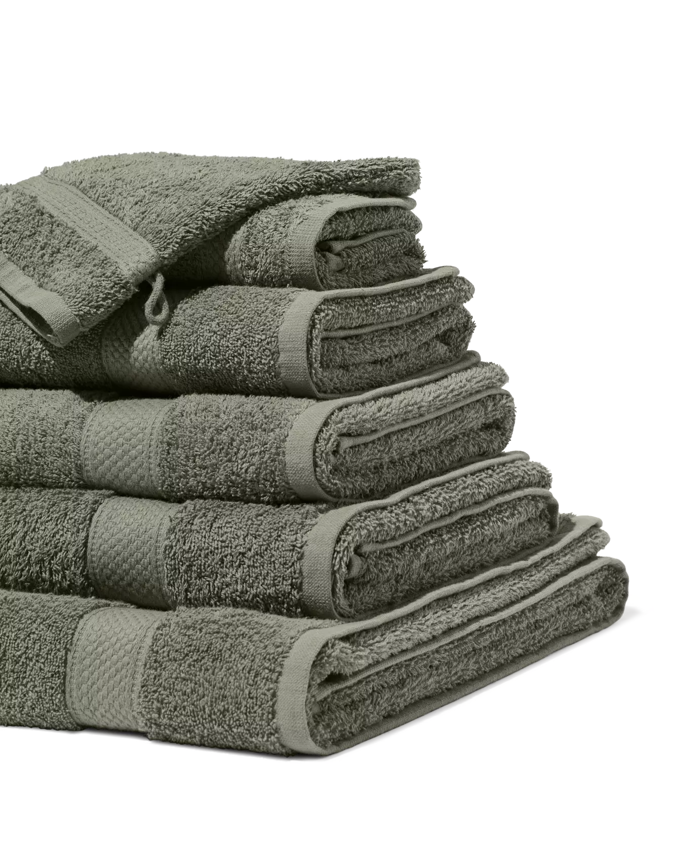 petite serviette 30 x 55 qualité supérieure - gris-vert