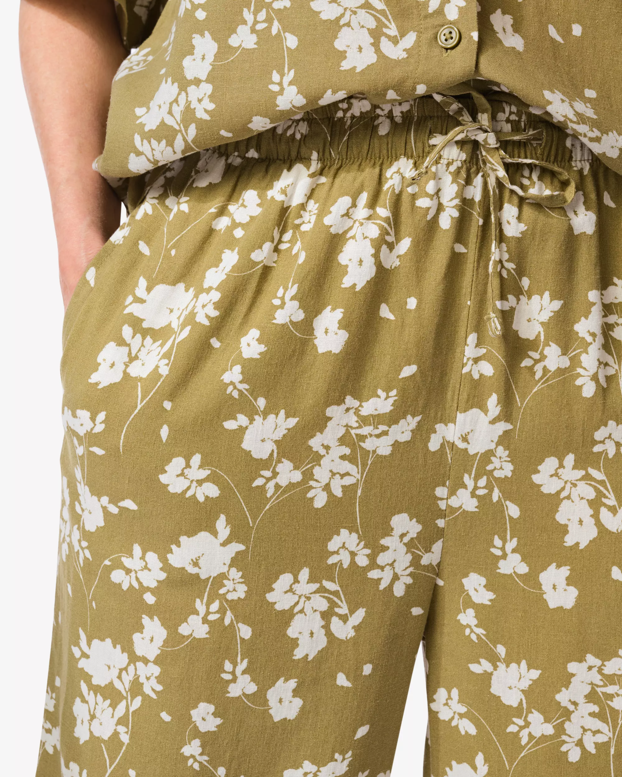 pantalon femme Tatum coupe droite fleurs