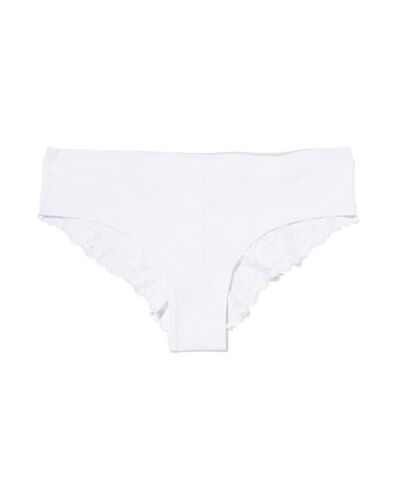 slip br&eacute;silien femme micro avec dentelle blanc blanc - 19620124WHITE - HEMA