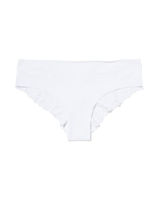 slip br&eacute;silien femme micro avec dentelle blanc blanc - 19620124WHITE - HEMA