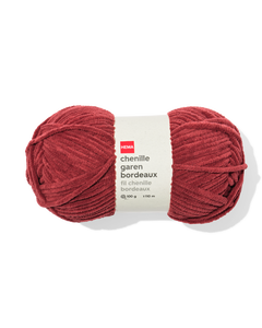fil chenille 100 g 110 m bordeaux