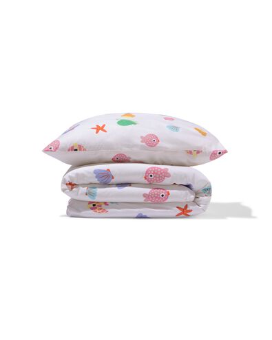 housse de couette tout-petits 120x150 coton doux monde marin - 5730231 - HEMA