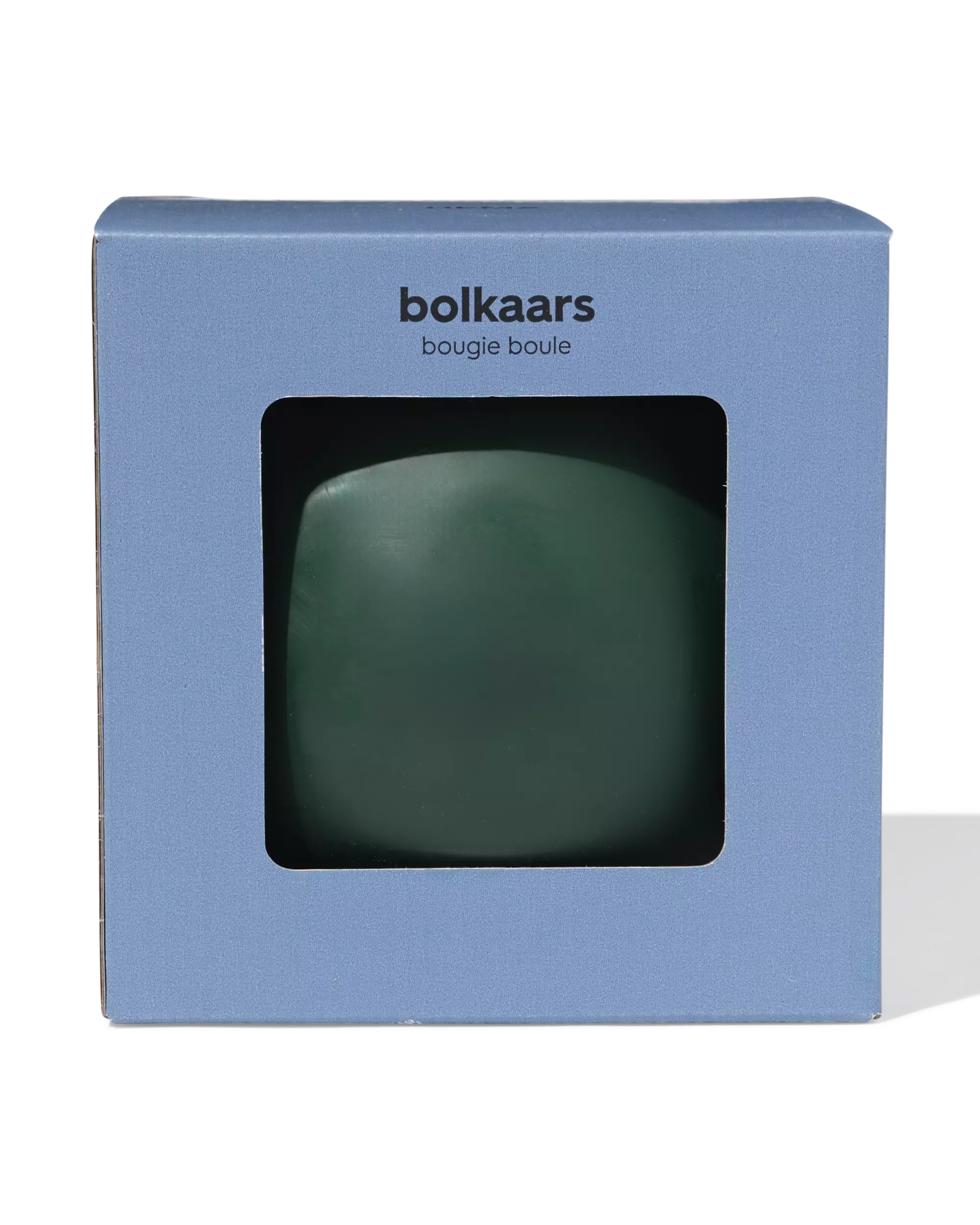 bougie sphérique Ø14,5cm vert foncé