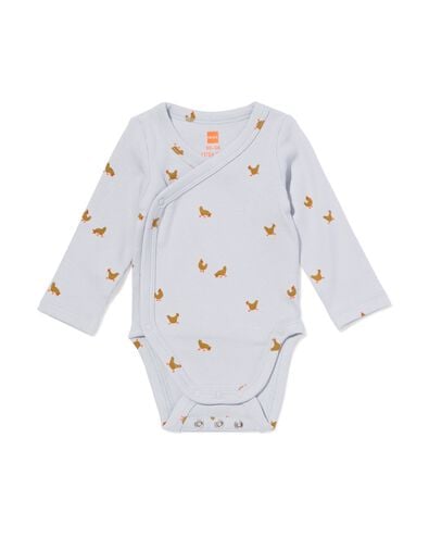 baby meegroei body rib dieren groen groen - 33457520GREEN - HEMA