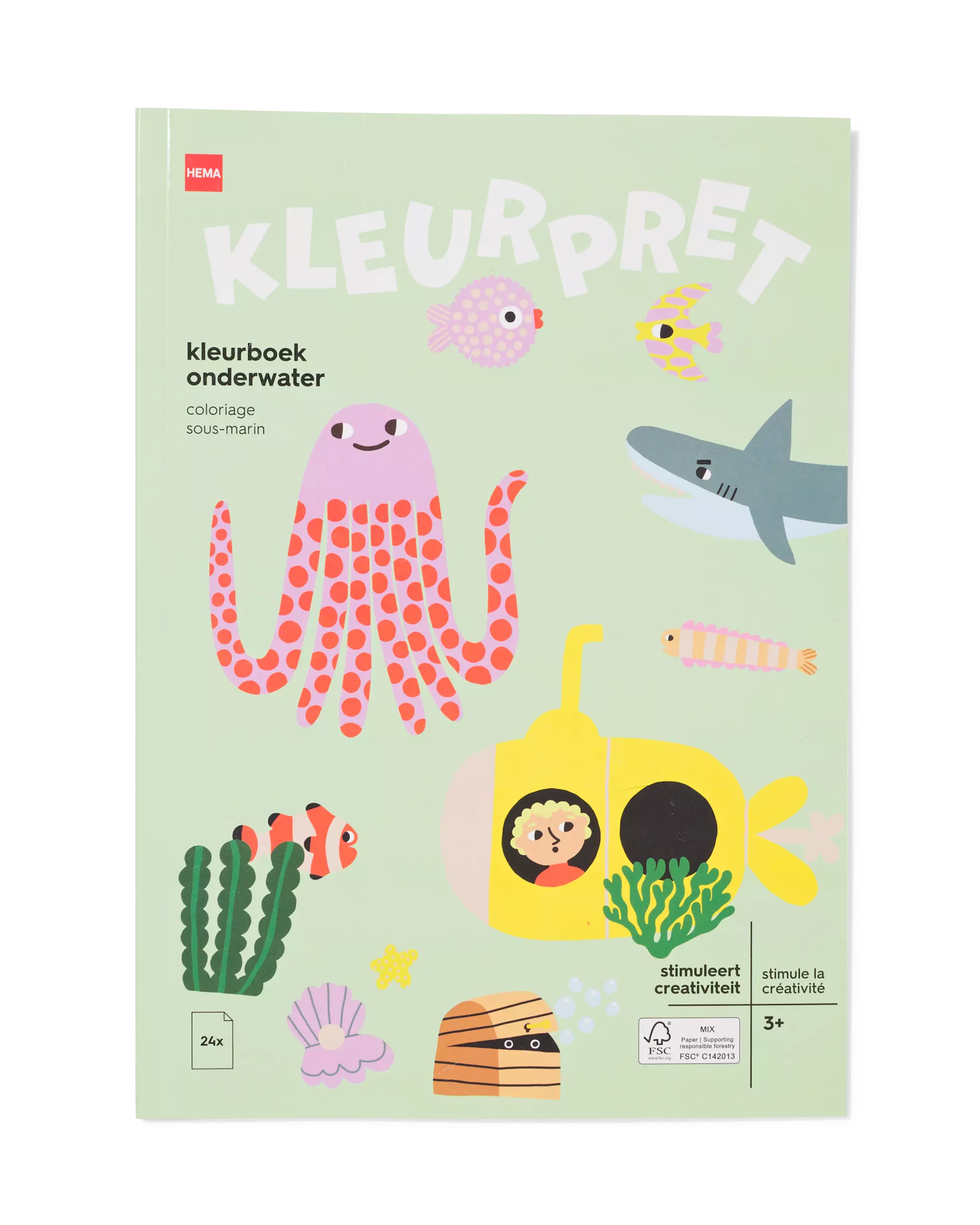livre de coloriage A4 sous-marin
