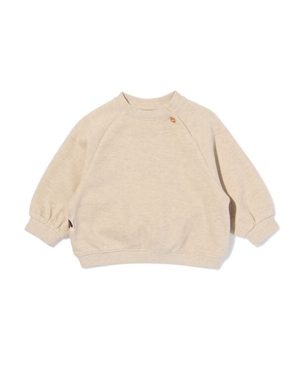 Babypullover aus Sweatstoff  sandfarben sandfarben - 33106680SAND - HEMA