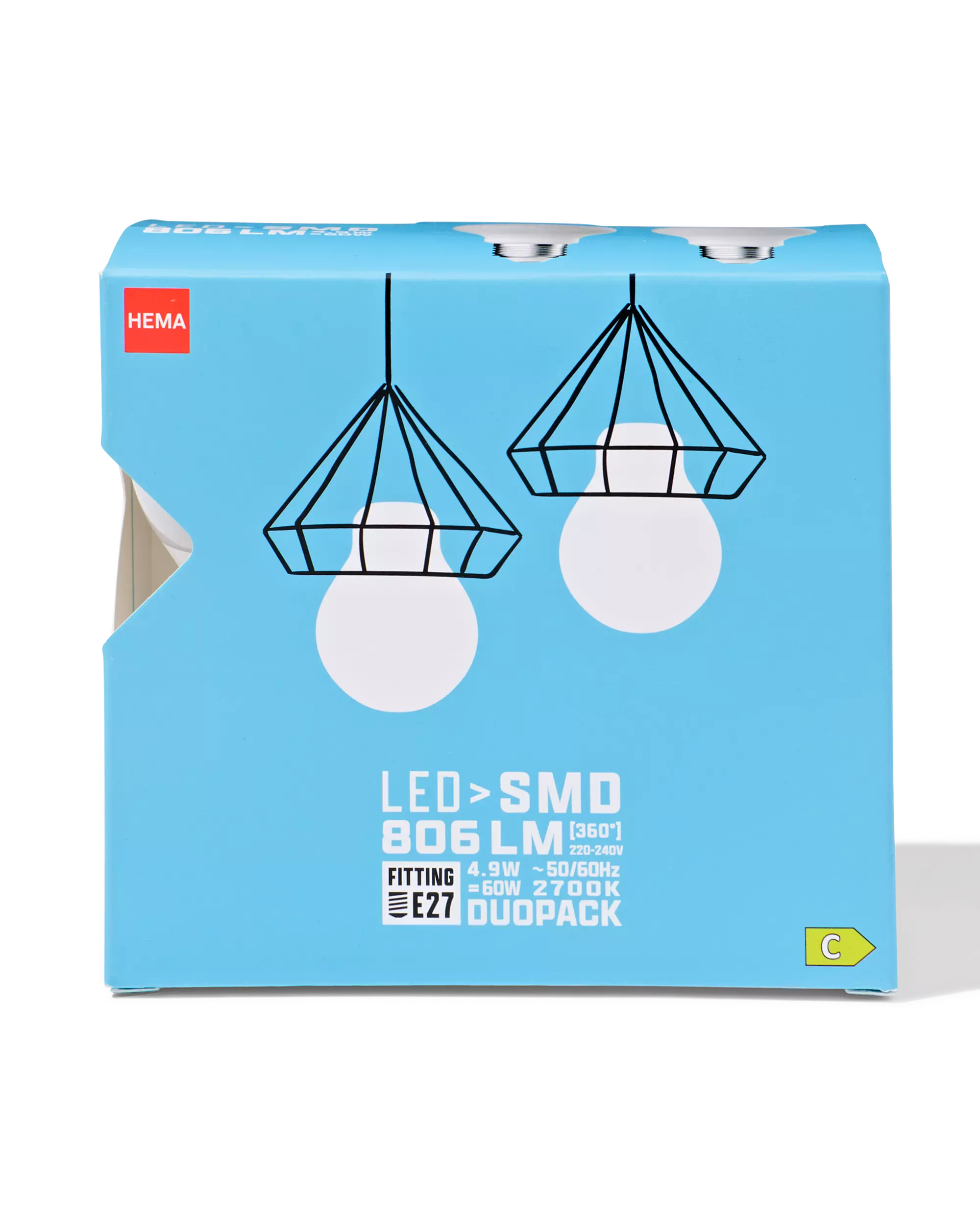 led poire smd E27 8.6W 806lm - 2 pcs.