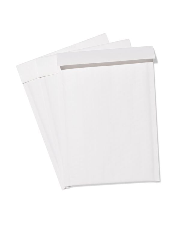 enveloppes rembourr&eacute;es blanches - 3 pi&egrave;ces - 14100155 - HEMA