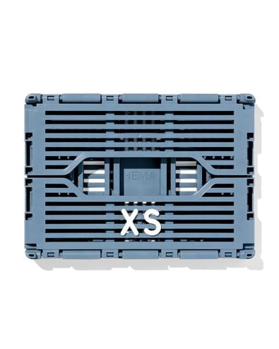 caisse pliante lettres recycl&eacute;e XS bleu pierre bleu fonc&eacute; XS  13 x 18 x 8 - 39811086 - HEMA