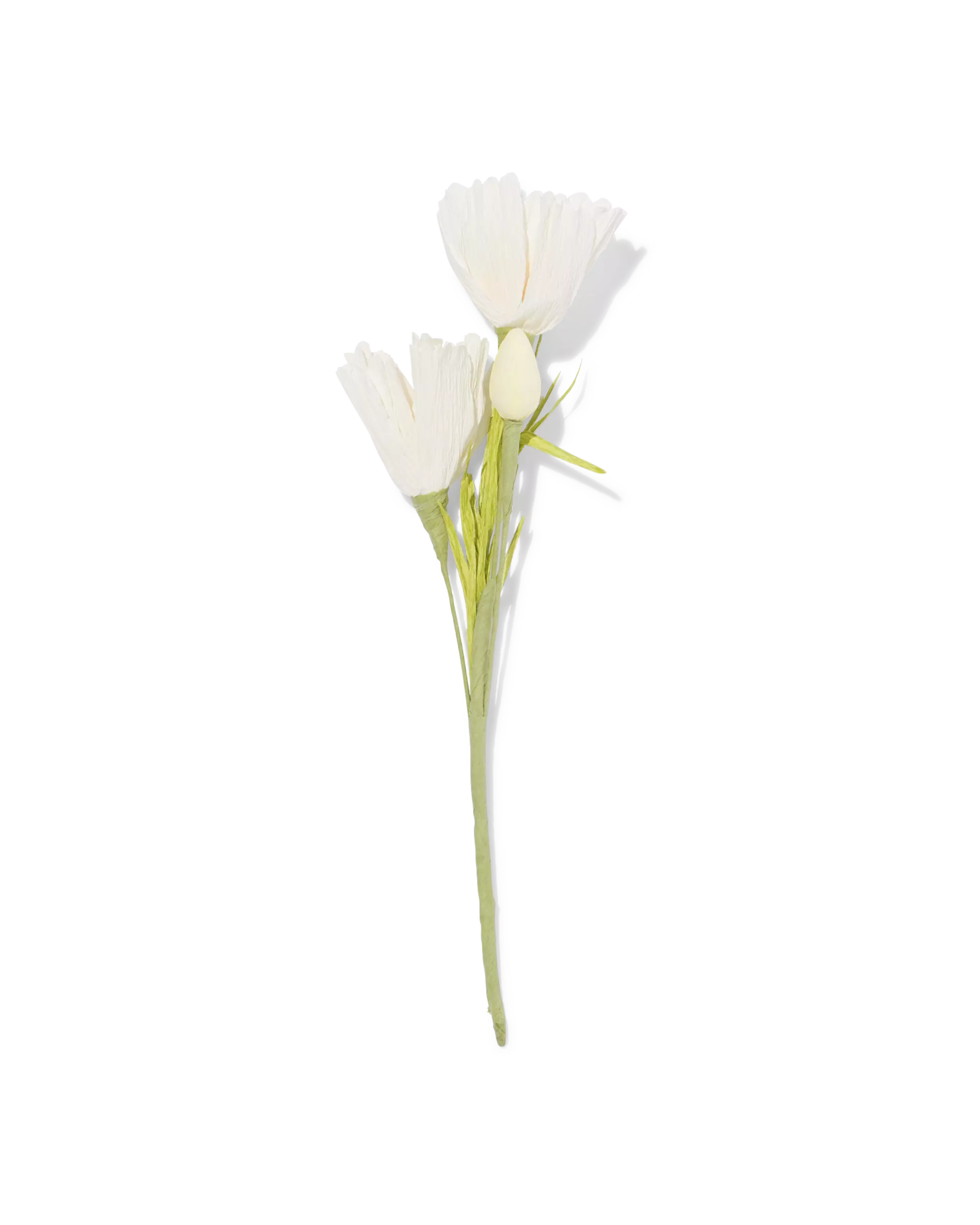 kunstbloem 24cm papier wit