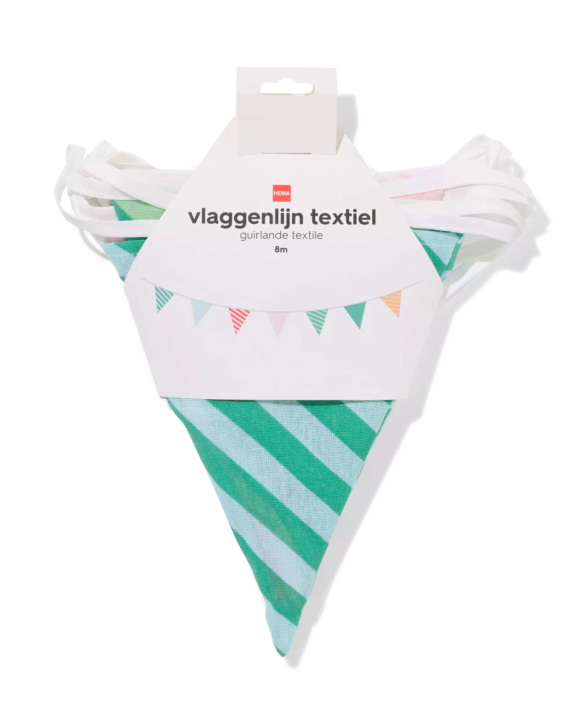 vlaggenlijn 8m stof kleur