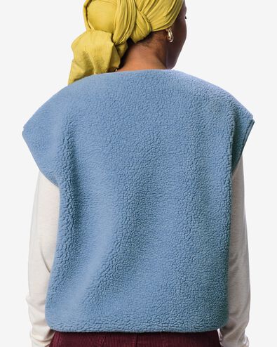 cardigan femme Odi peluche bleu bleu - 36216050BLUE - HEMA