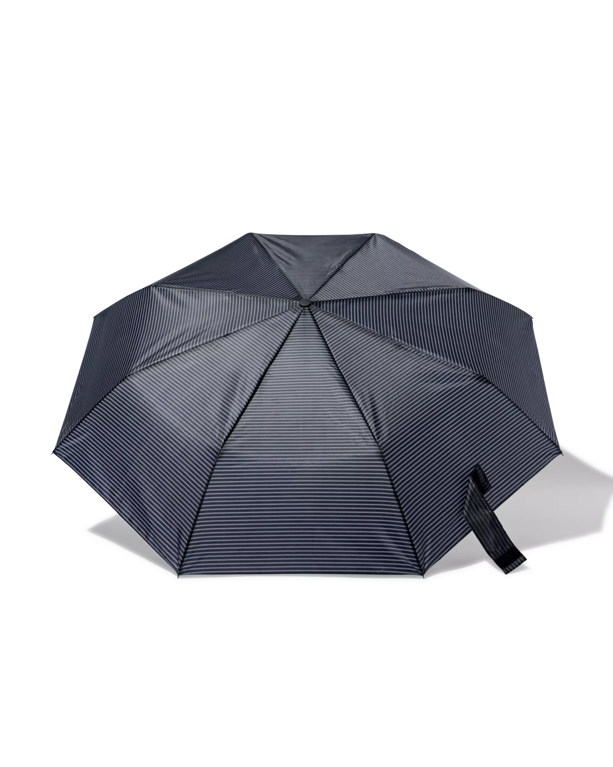 parapluie pliant gris à rayures