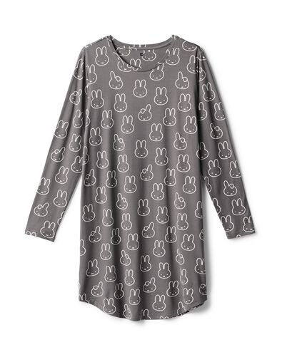 Miffy-Damennachthemd aus angerauter Mikrofaser dunkelgrau dunkelgrau - 23401838DARKGREY - HEMA