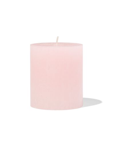 bougie rustique &Oslash;7x8 cm vieux rose rose p&acirc;le 7 x 8 - 13504107 - HEMA