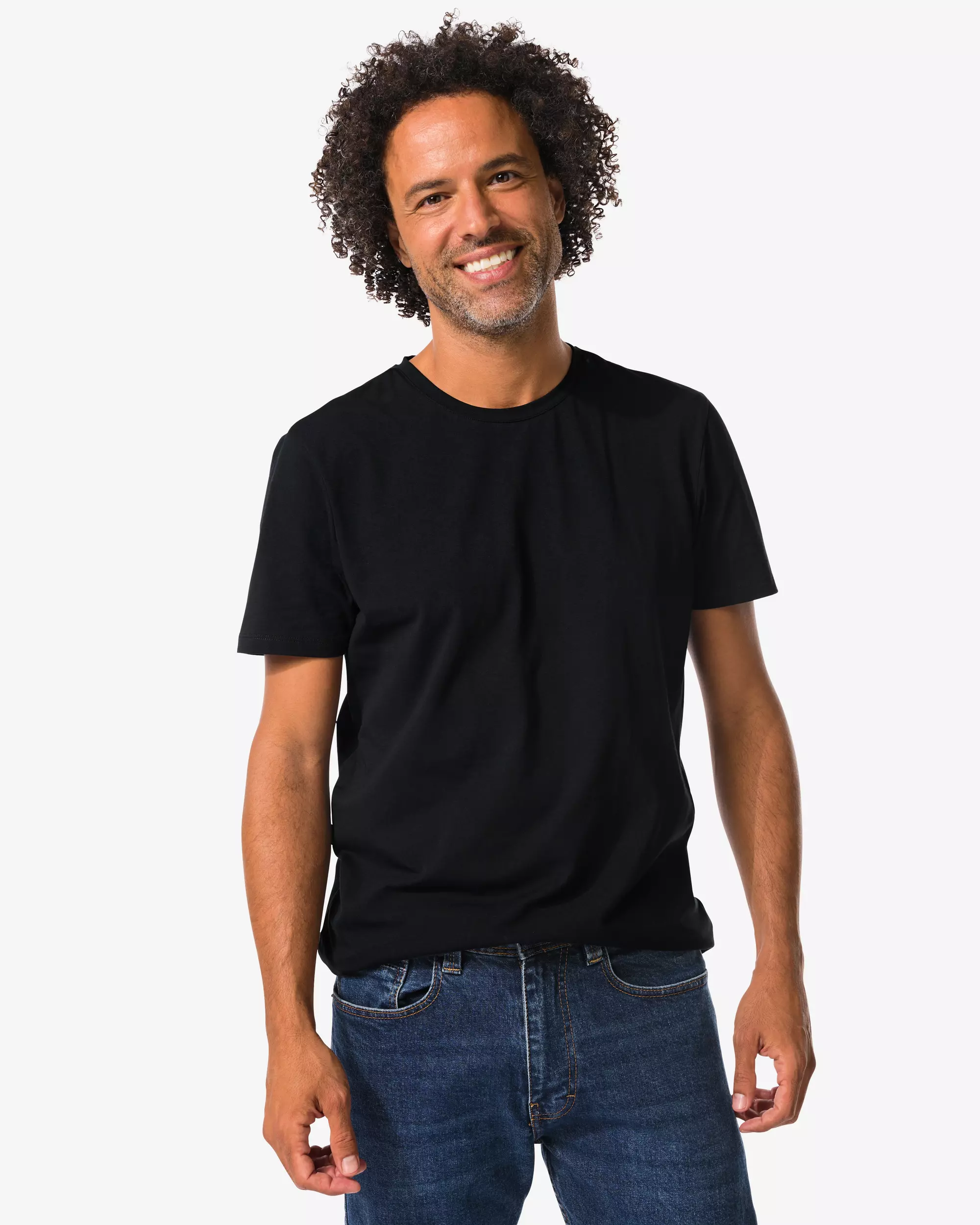 Herren T-Shirts, Slim Fit, mit O-Ausschnitt – 2 Stück