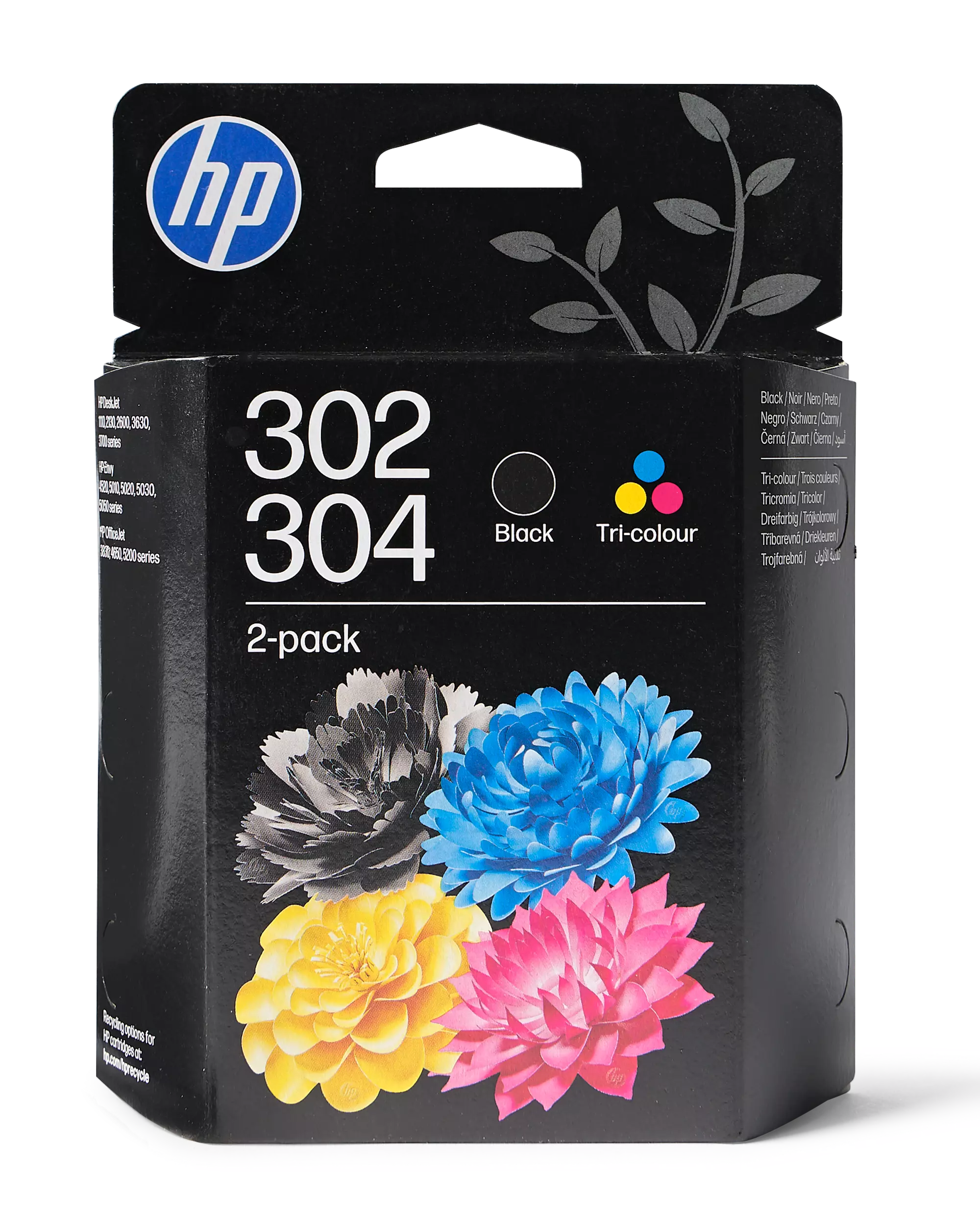 HP Tintenpatronen 302–304, Schwarz und Farbe – 2 Stück
