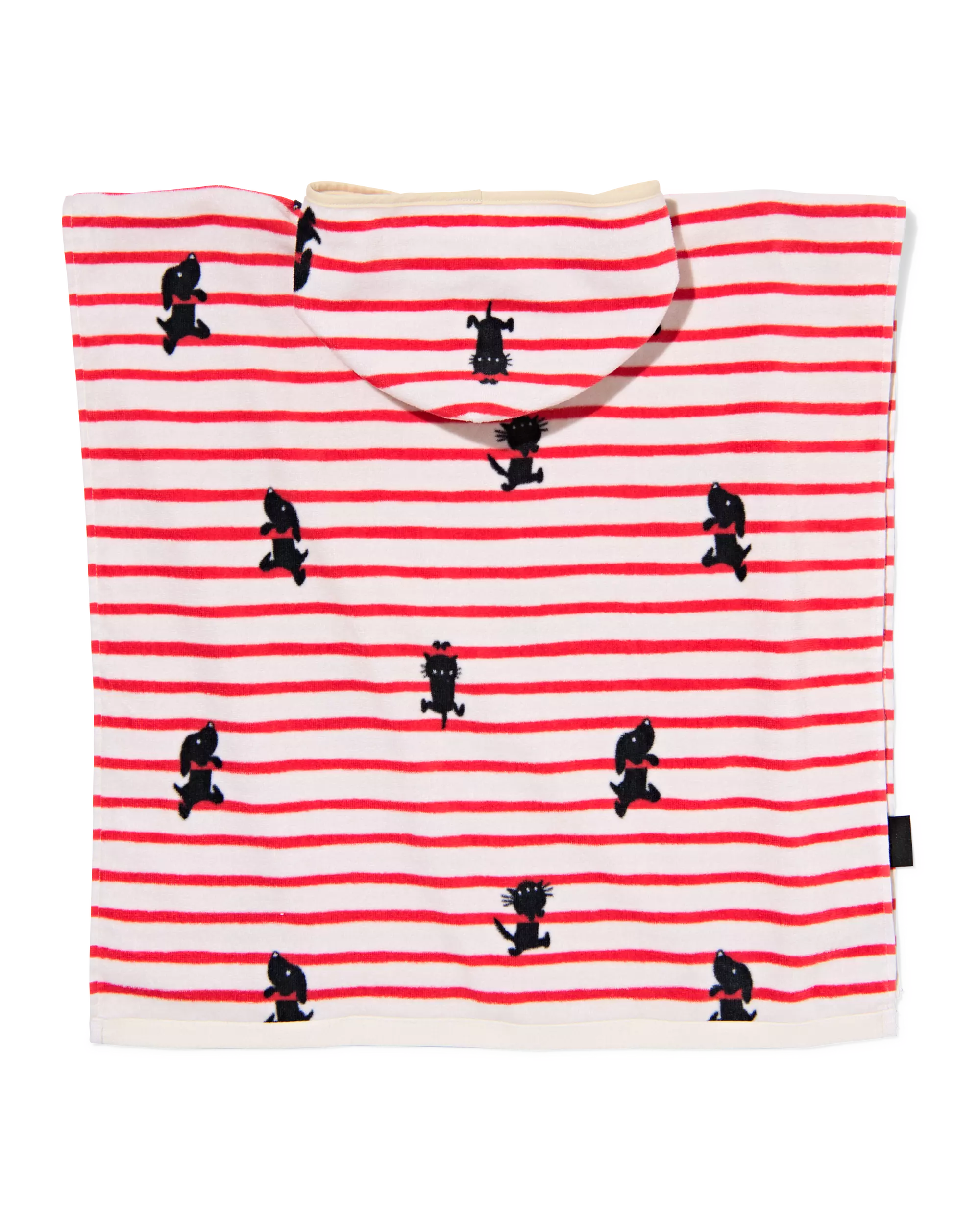 Takkie kinderponcho 60x60cm strepen