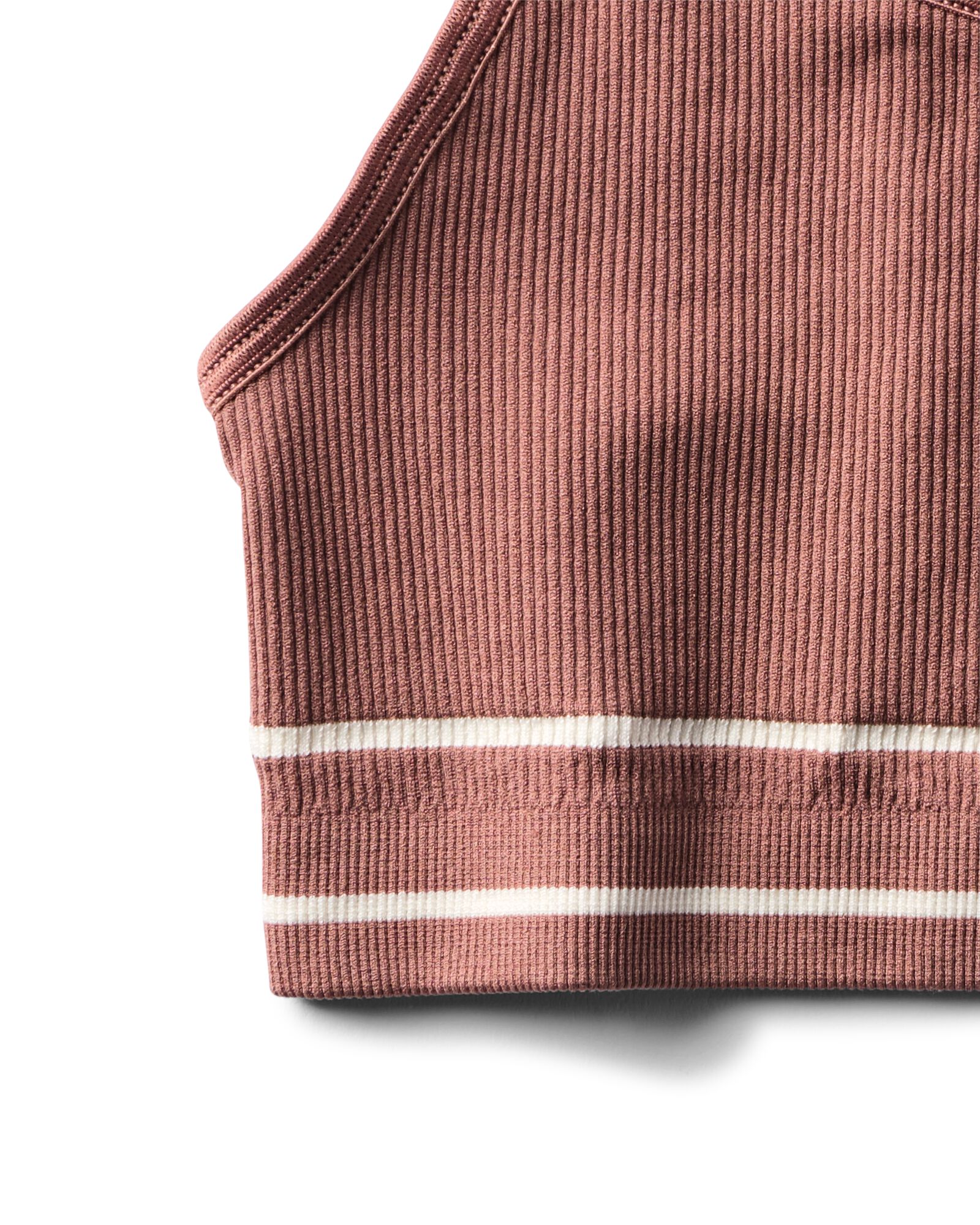 kindertop naadloos rib - 2 stuks bruin bruin - 19303620BROWN - HEMA