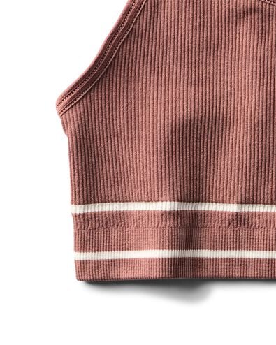 kindertop naadloos rib - 2 stuks bruin bruin - 19303620BROWN - HEMA