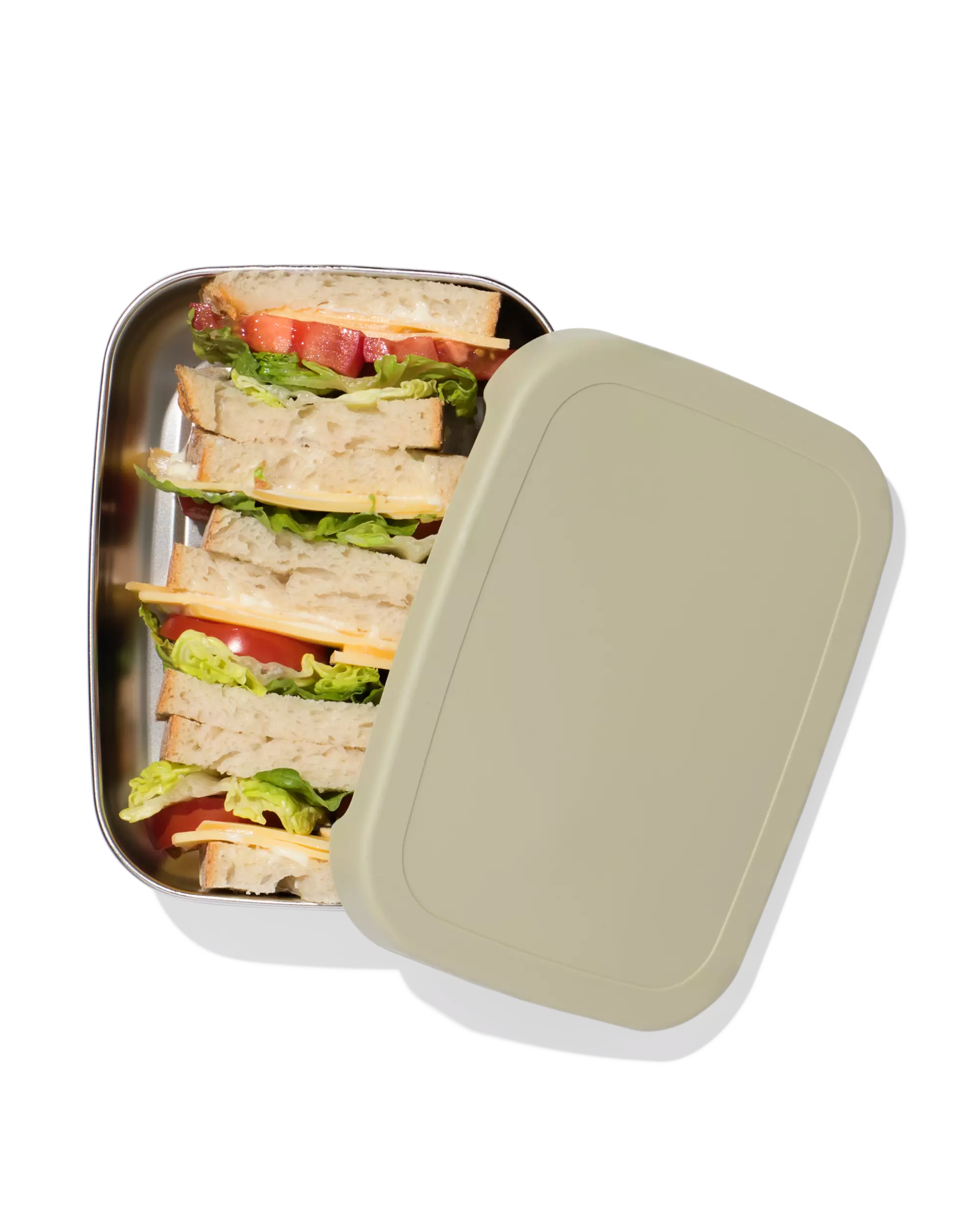 lunchbox 14.3x18.9x5.8cm rvs groen 