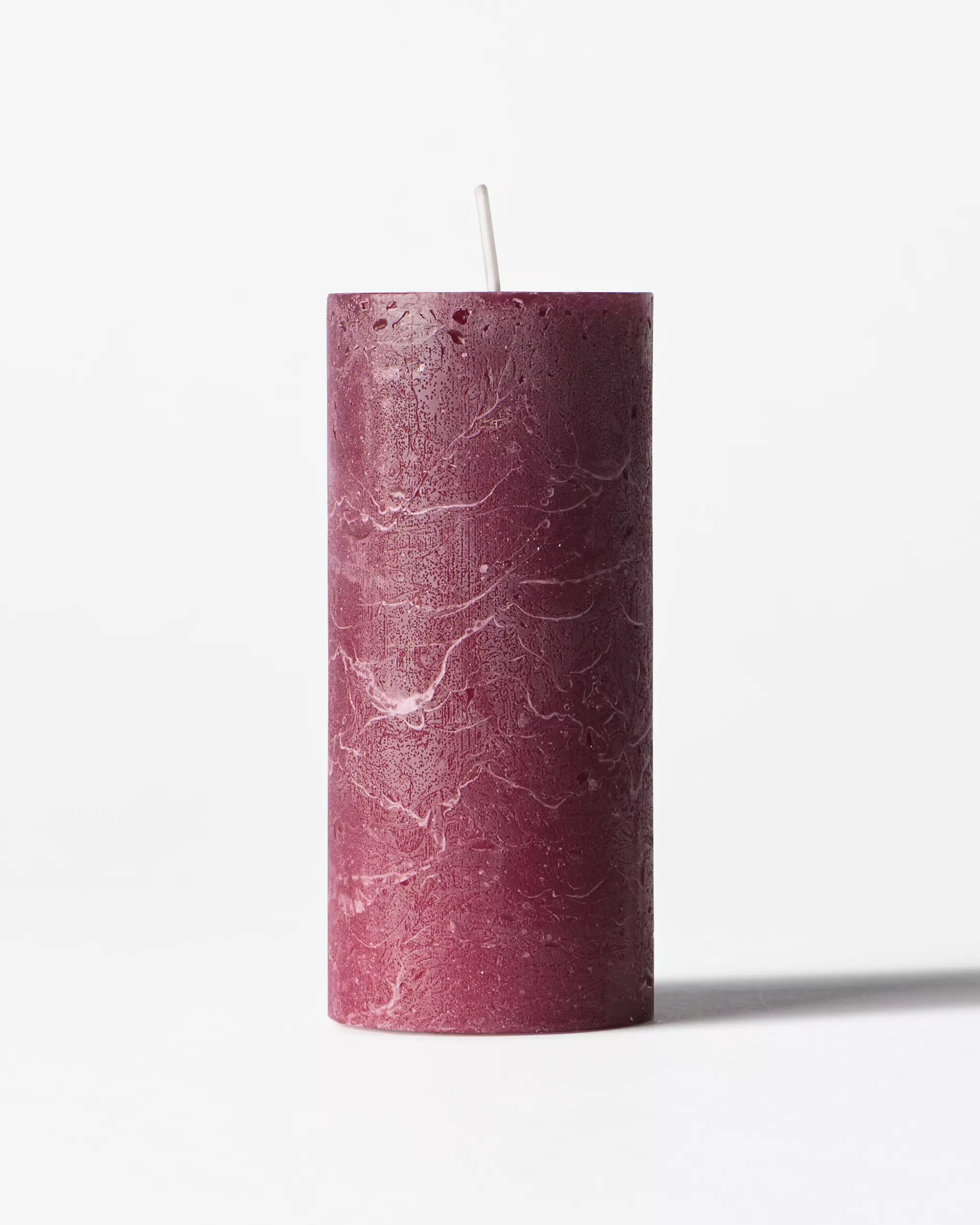 bougie cylindrique ⌀5x11cm rustique aubergine