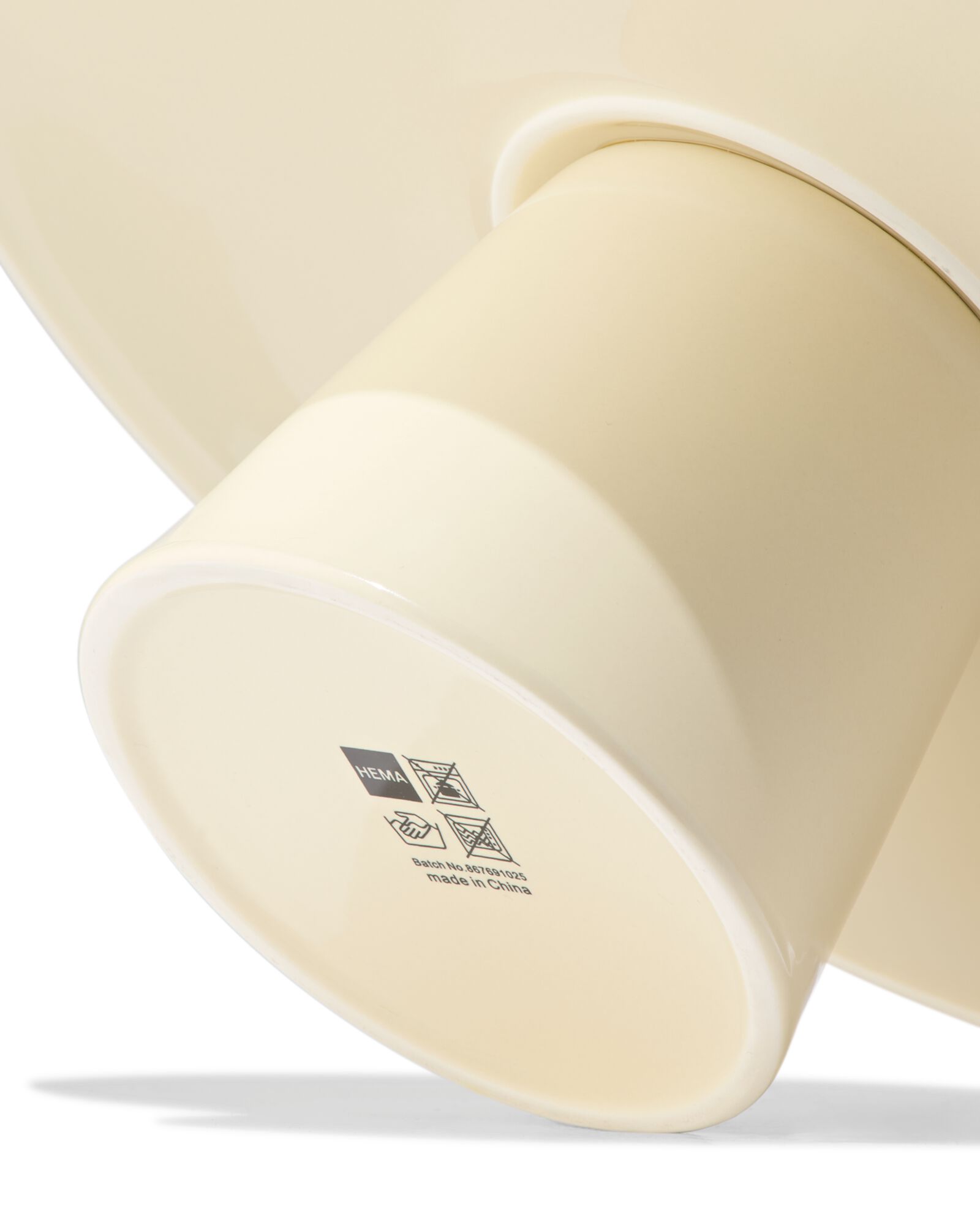 Tortenplatte ⌀ 28 cm, KNAP, New Bone China, Gelb - 9650320 - HEMA