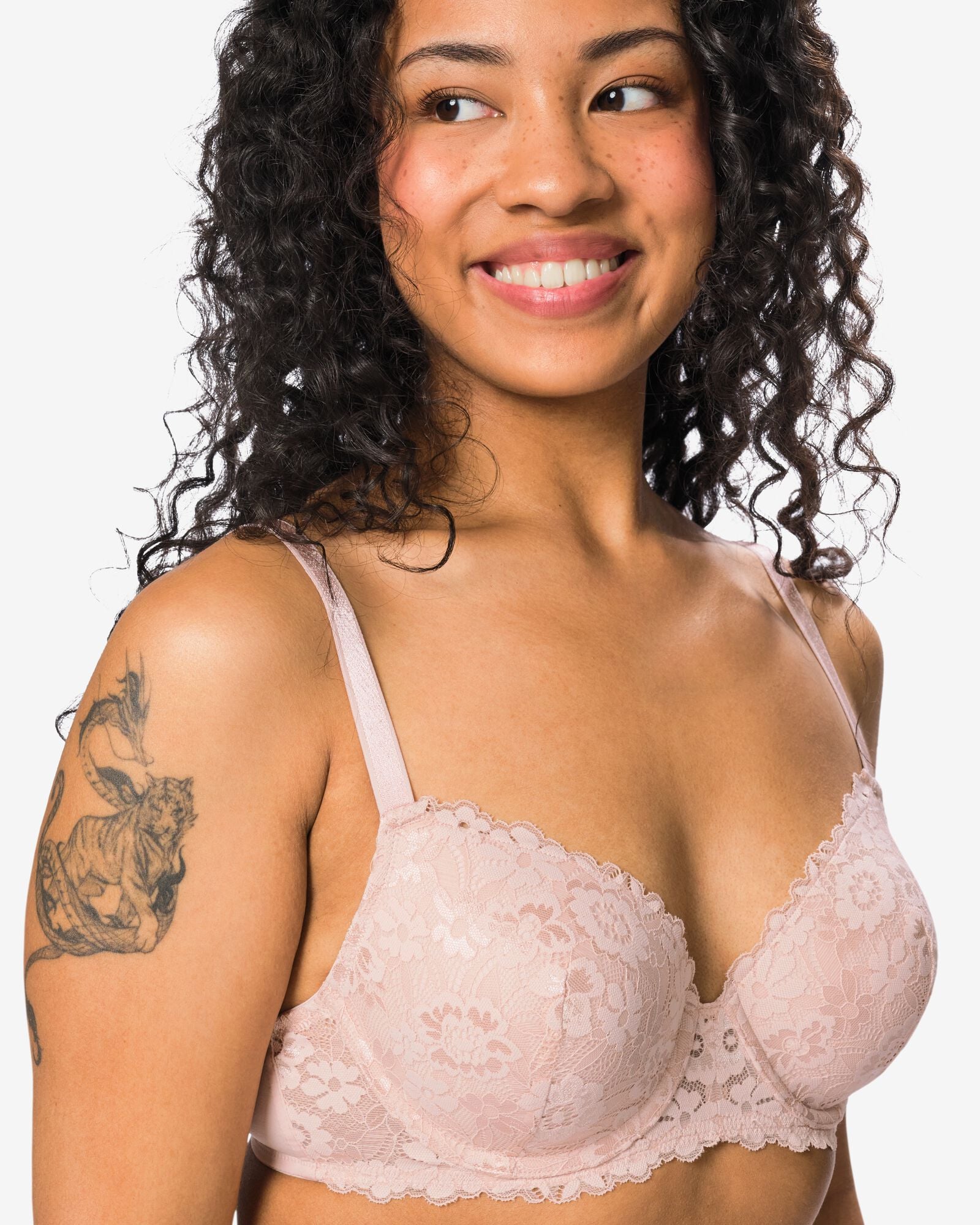 Vorgeformter Spitzen-BH mit B&uuml;gel hellrosa - 21813340LIGHTPINK - HEMA