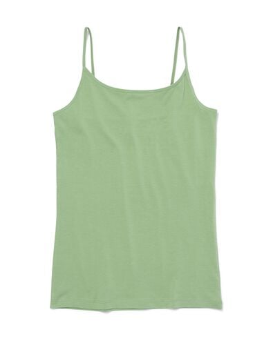 d&eacute;bardeur femme coton bretelles spaghetti vert - 19602455GREEN - HEMA