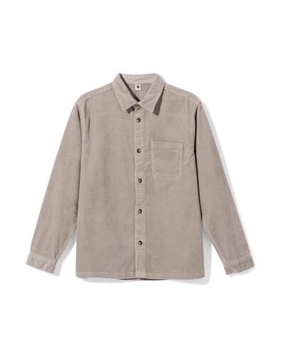 surchemise homme velours corduroy gris clair gris clair - 2102020LIGHTGREY - HEMA