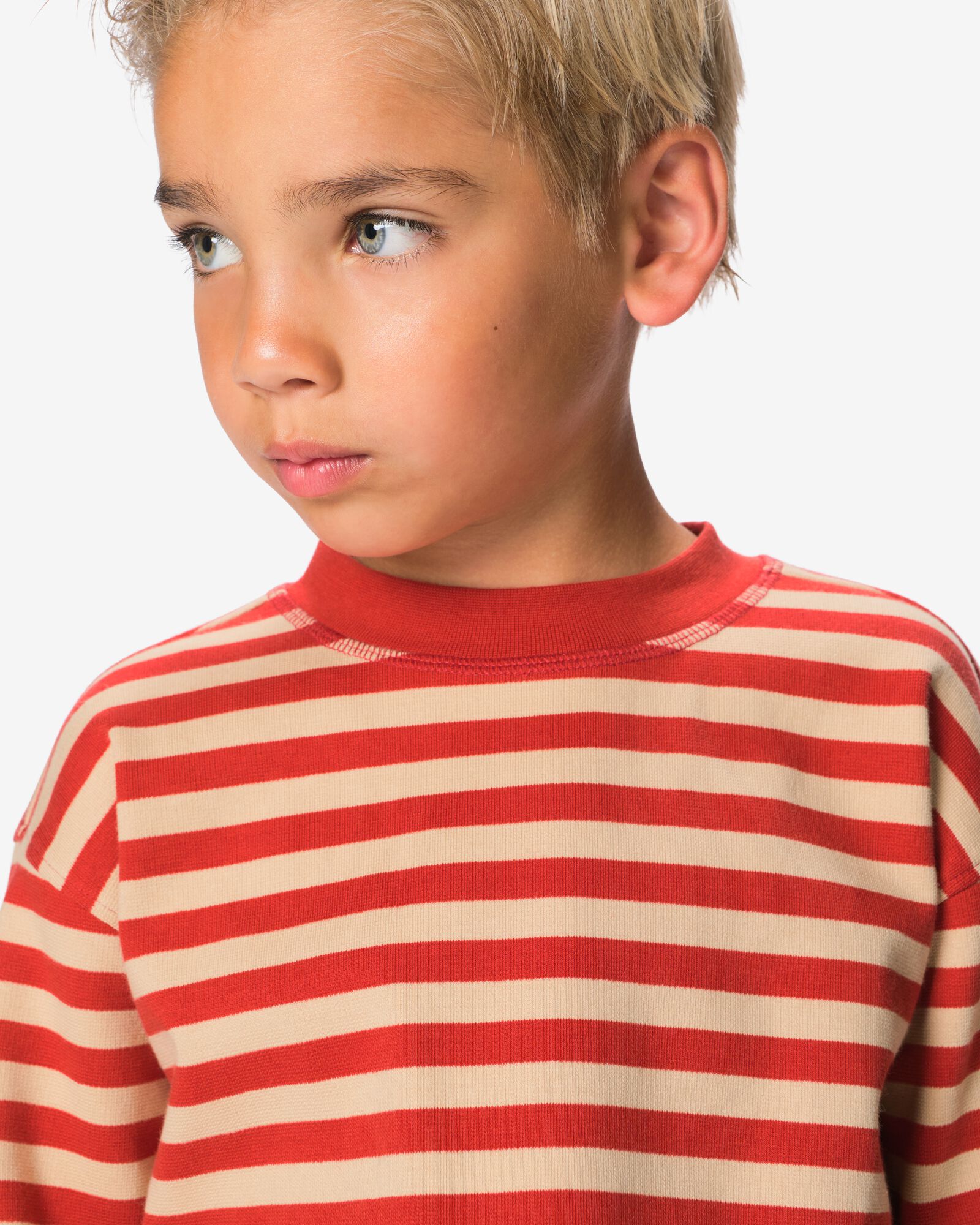 kinder T-shirt strepen rood rood - 30725447RED - HEMA