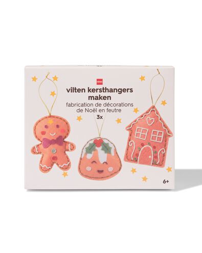 kit de bricolage pendentif bonhomme en pain d'&eacute;pices - 3 pi&egrave;ces - 41501918 - HEMA