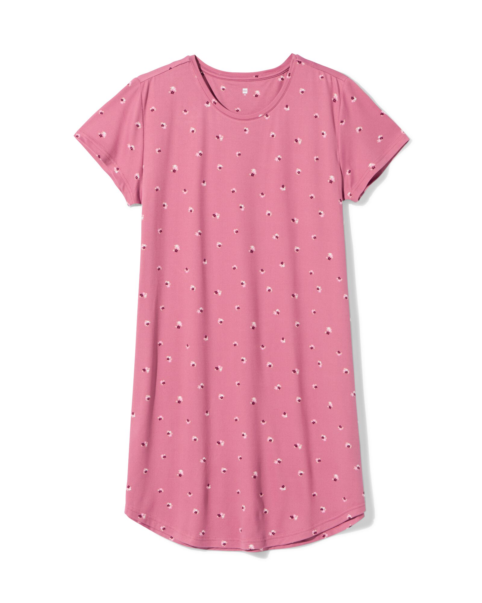 damesnachthemd brushed micro bloemen roze roze - 23401846PINK - HEMA