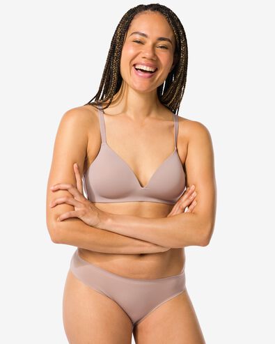 damesslip second skin micro beige beige - 19650470BEIGE - HEMA