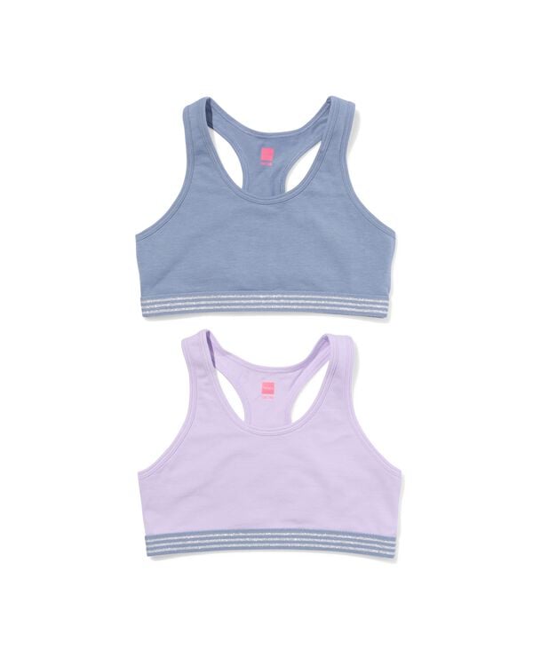 kinder croptops - 2 stuks lila lila - 19302720LILAC - HEMA
