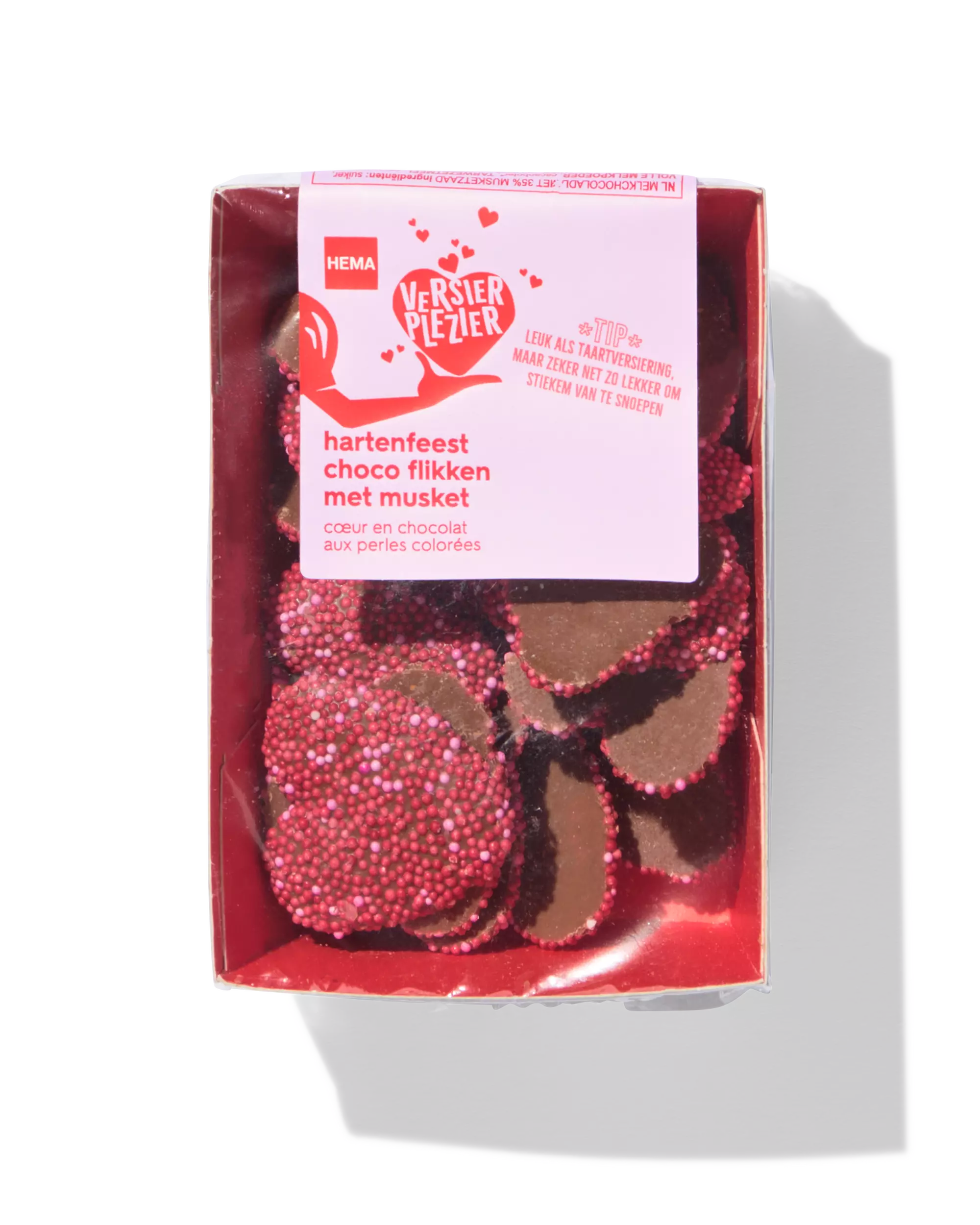 décoration pour gâteau - pastilles choco coeurs avec perles de sucre 150g