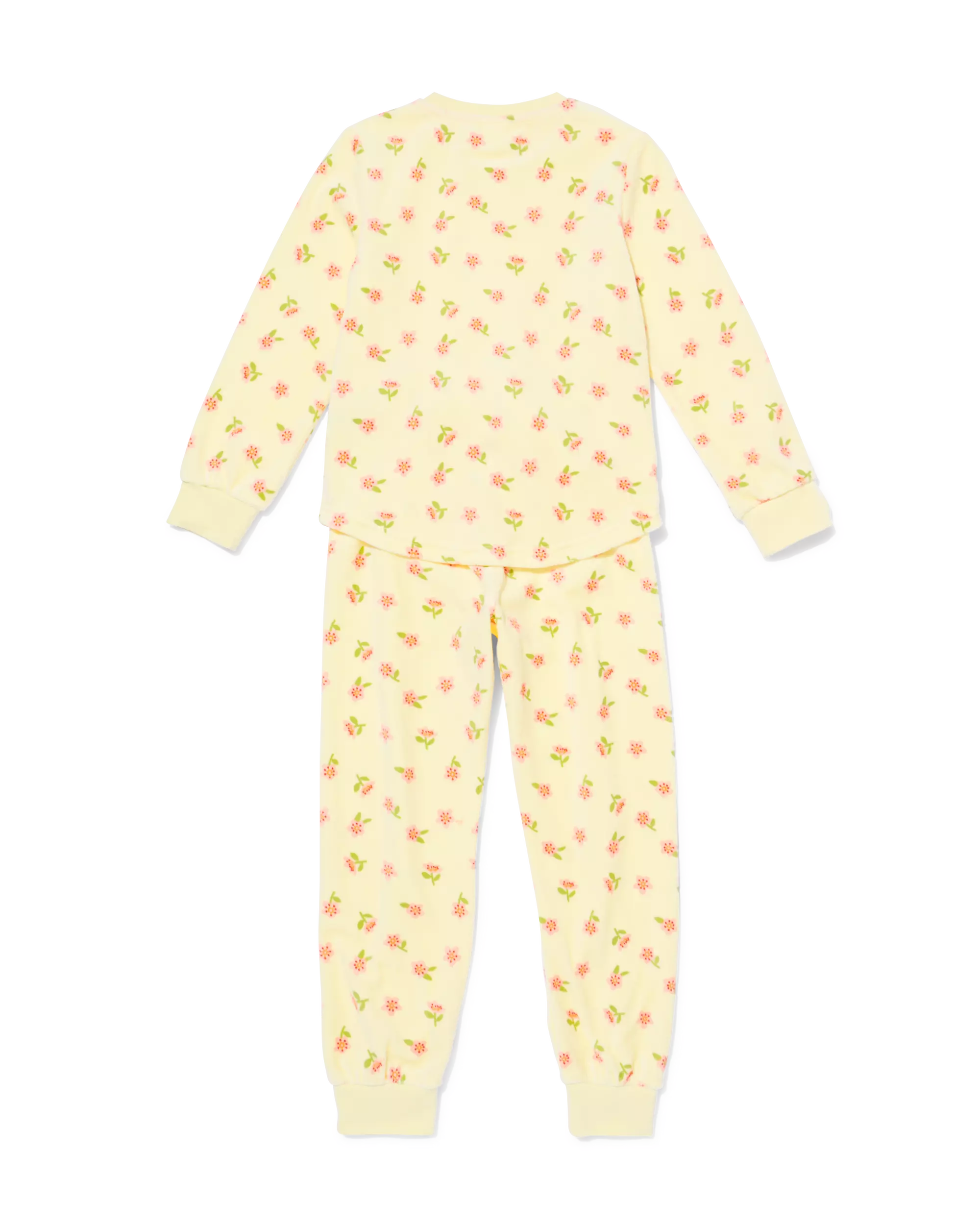 Kinderpyjama aus Velours mit Blumen