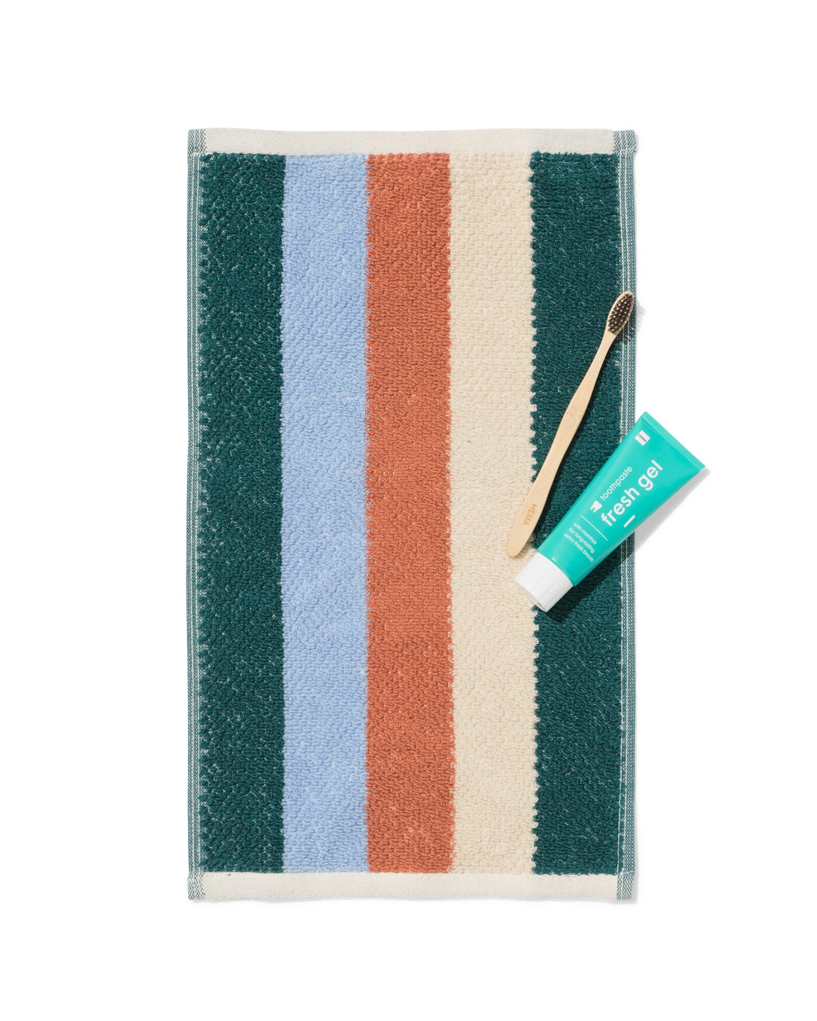 serviette d'invit&eacute; de seconde chance 30x50 cm coton recycl&eacute; &agrave; rayures multi petite serviette - 5200250 - HEMA
