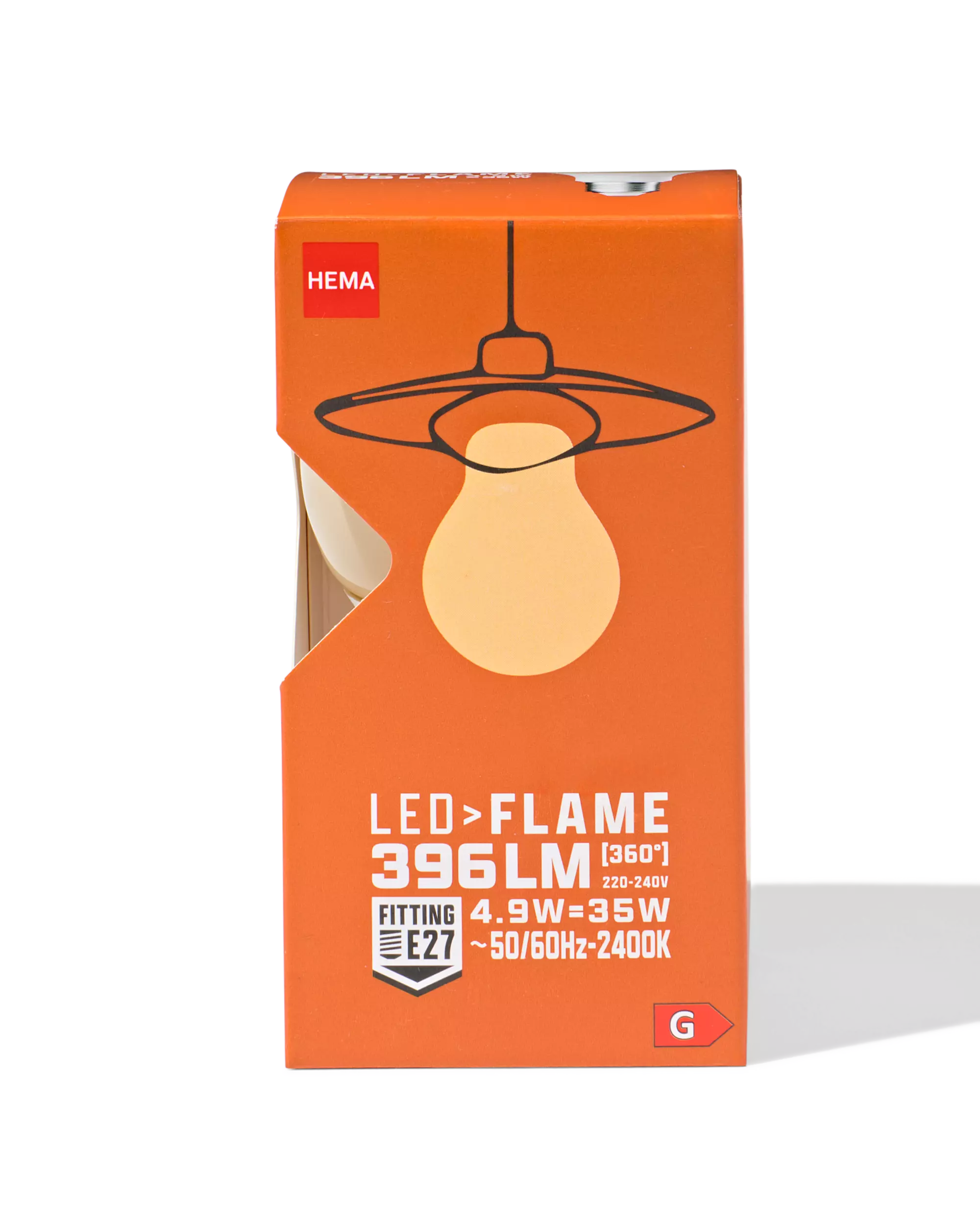 led poire smd flamme E27 4.9W 396lm