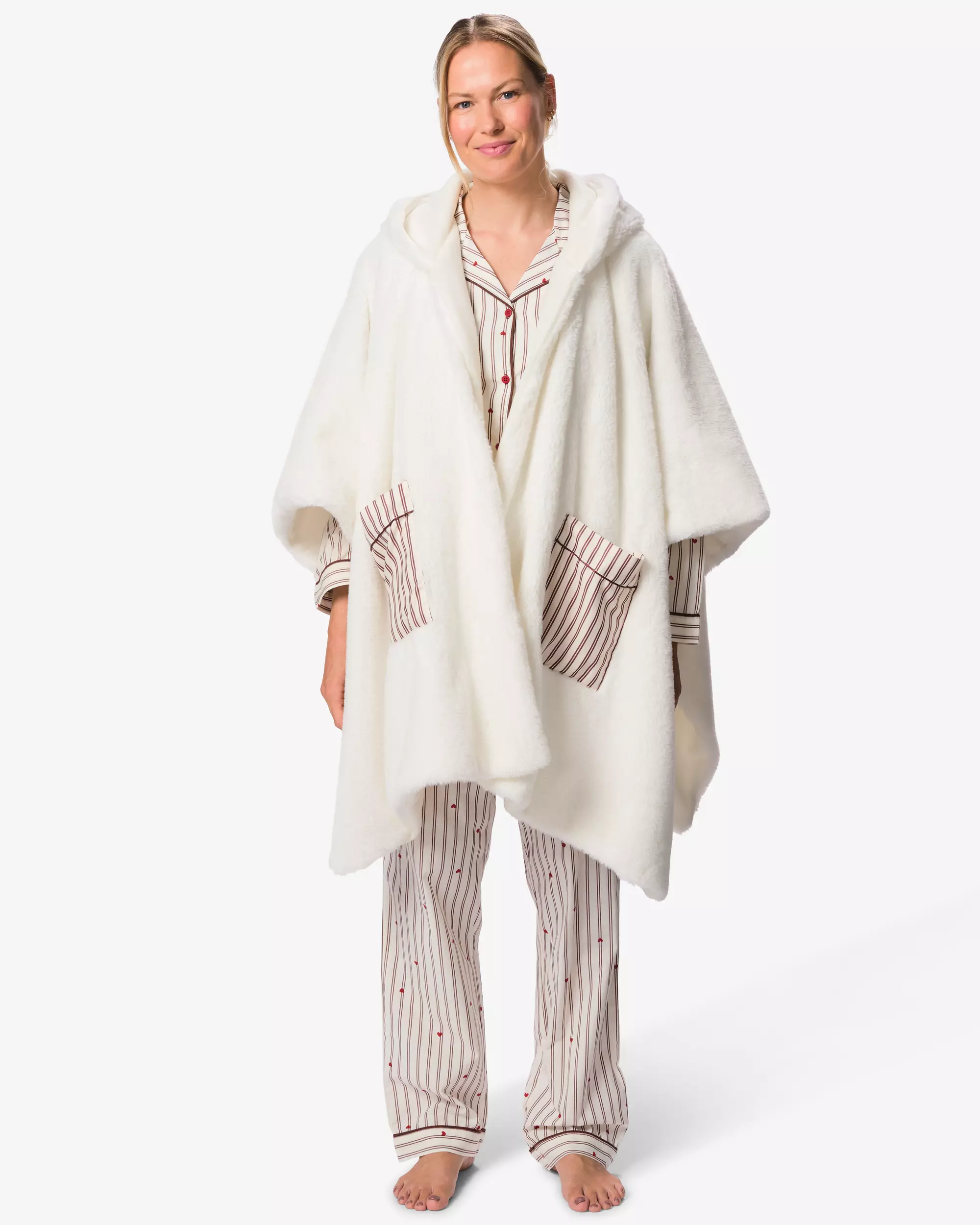 bankponcho fluffy strepen