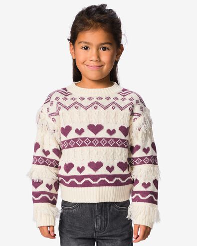 kindertrui Noors ecru ecru - 30874468ECRU - HEMA