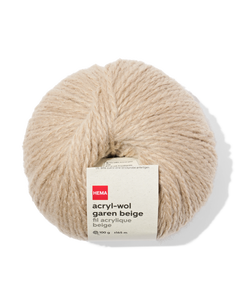 fil de laine acrylique 100 g 165 m beige