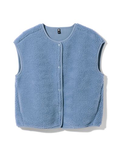 cardigan femme Odi peluche bleu bleu - 36216050BLUE - HEMA
