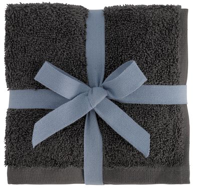 4er-Pack Gesichtst&uuml;cher, 30 x 30 cm, schwere Qualit&auml;t, grau - 5210074 - HEMA