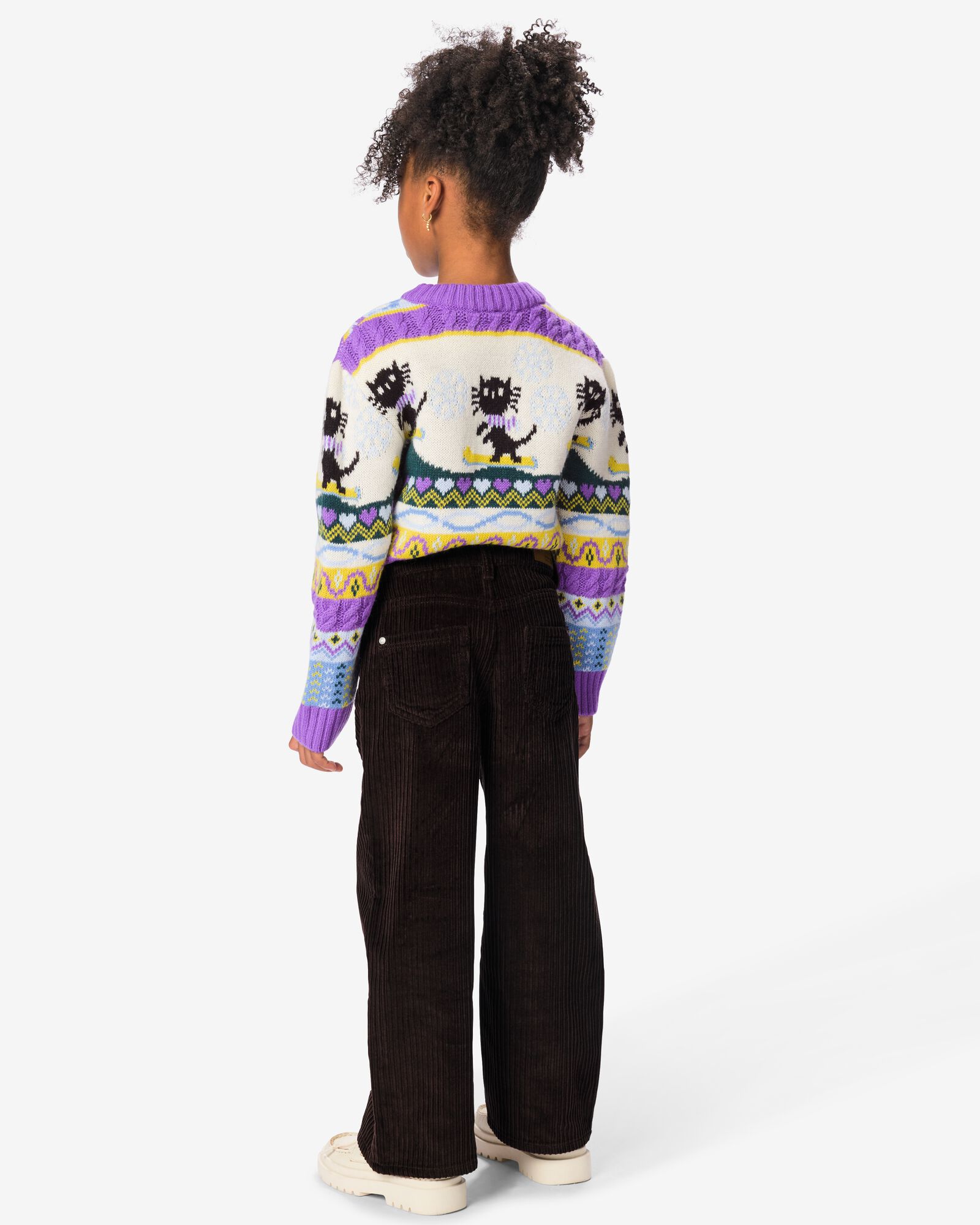 pantalon enfant coupe classique c&ocirc;tel&eacute; chocolat chocolat - 30886117CHOCOLATEBROWN - HEMA