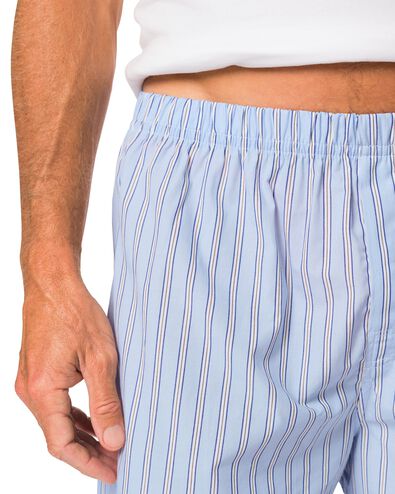 Lockere Herren-Boxershorts, gestreift hellblau hellblau - 19190530LIGHTBLUE - HEMA