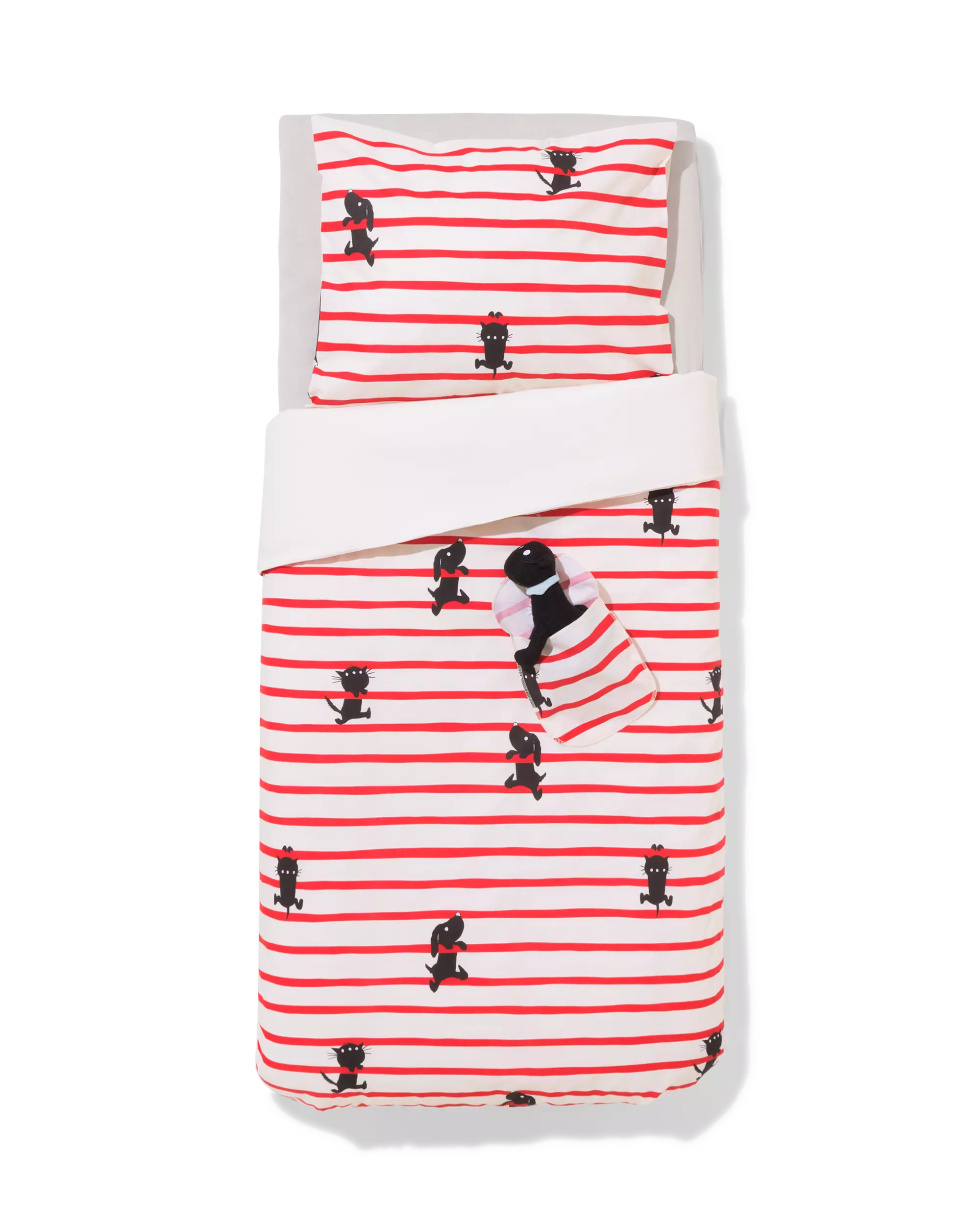 housse de couette enfant Takkie 120x150cm coton doux avec sac de couchage pour poupée