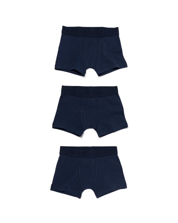 3 boxers enfant bleu bleu - 19200198BLUE - HEMA