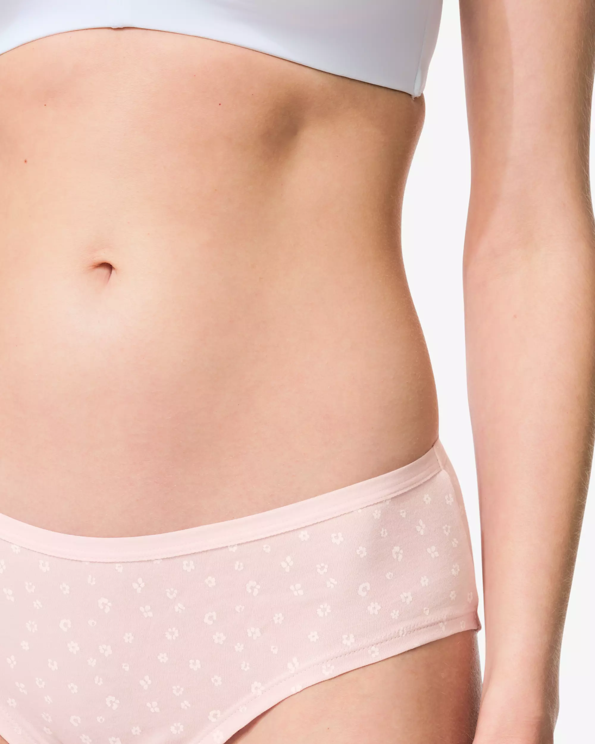 culottes hipsters femme coton fleurs - 2 pièces
