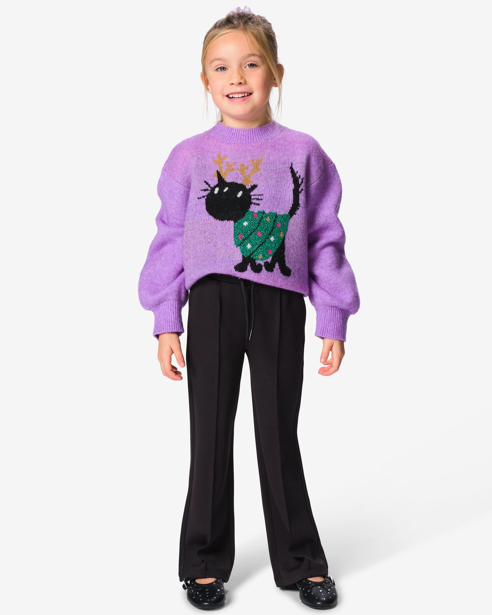 pantalons de surv&ecirc;tement enfant coupe large noir noir - 30808315BLACK - HEMA